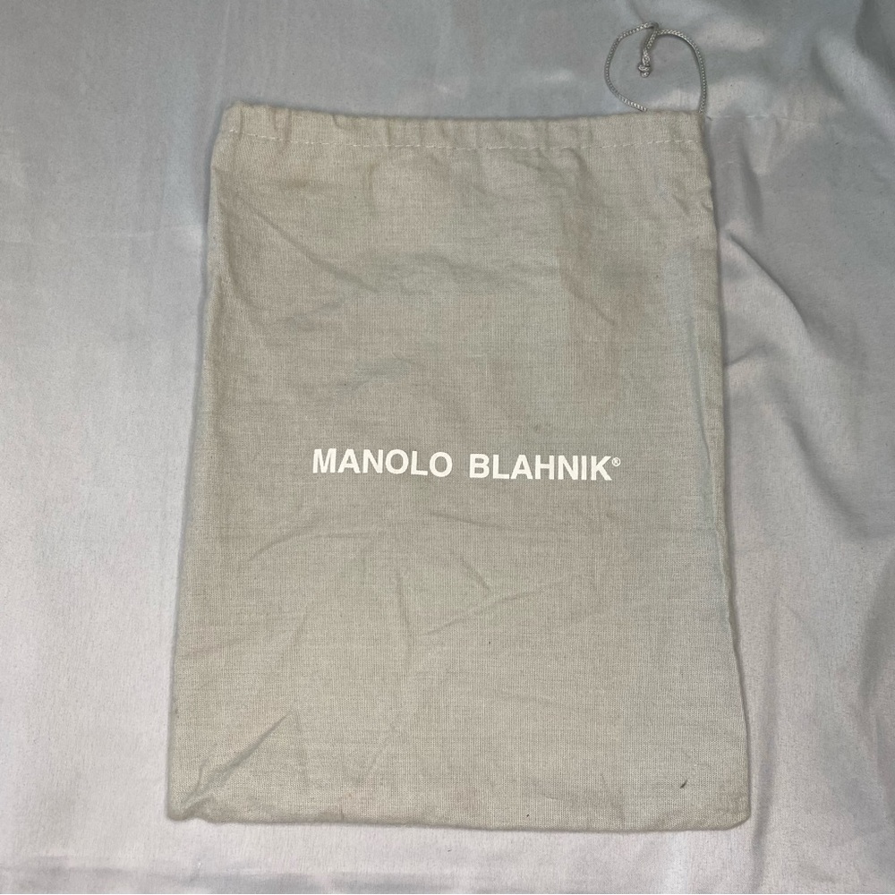 Manolo Blahnik Dust Travel Storage‎ Bag Drawstring Gray 10x13.5